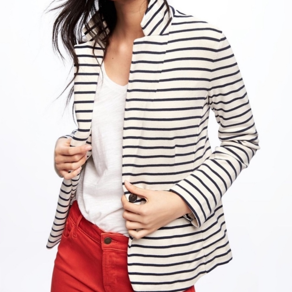 Old Navy Cotton Striped Blazer, Size Medium